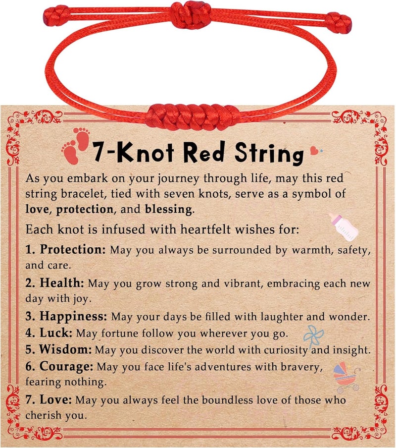 DAYANEY Red Bracelet for Women, Red String Bracelet for Protection as Valentine Gifts for Kids, Matching Jewelry for Couple, Christian Mens Good Luck Gifts Kabbalah Baby Braclets for Infant Girl - Image 1